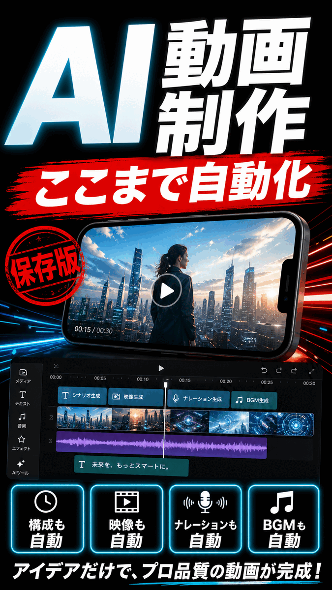 リール・ショート動画の表紙画像例